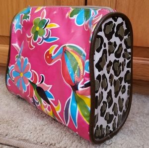 Retired Consuela Medium Cosmetic Bag Pink Tropical